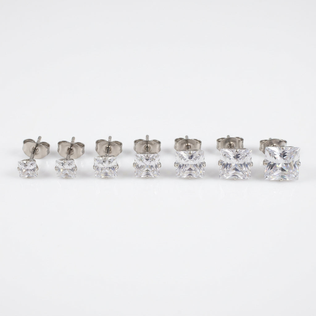 Pendientes classic lightweight square