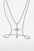 Collar cruz San Benito acero inoxidable