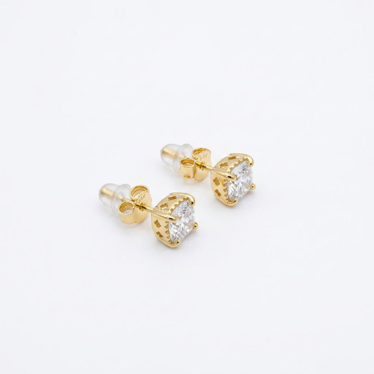 Pendientes Halo Semicuadrados
