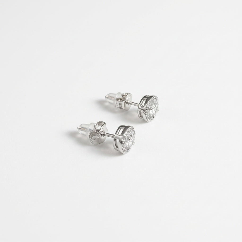 Pendientes Halo Redondos