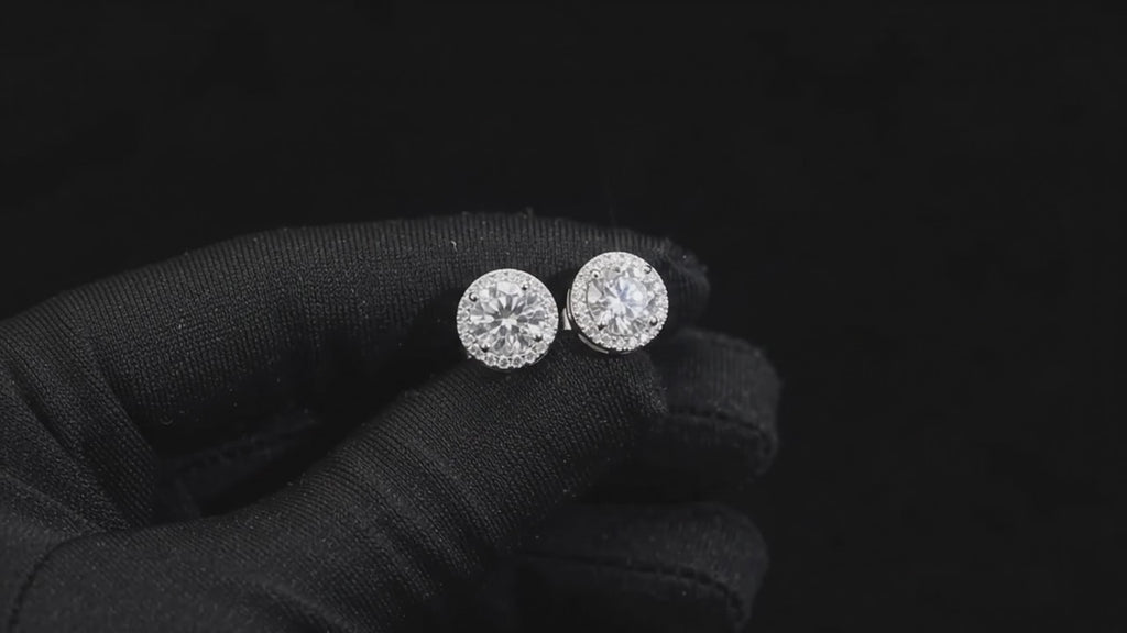 Pendientes Halo Redondos